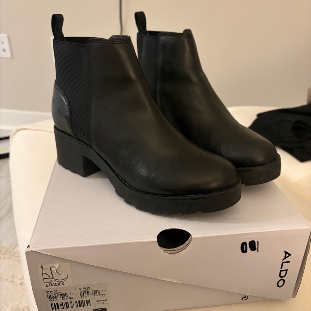 Aldo Black Ankle Booties